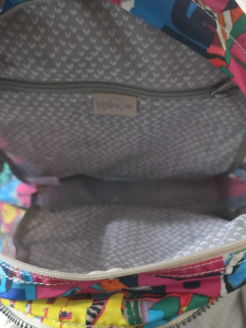 Kipling Multicolor Graffiti Print Kids Mini Backpack - Blue, Pink, Yellow, Green
